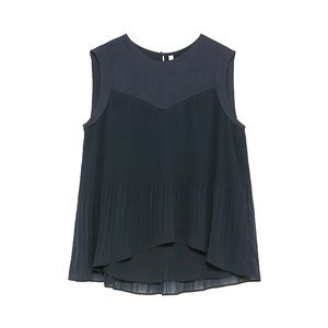 Zara black pleated top